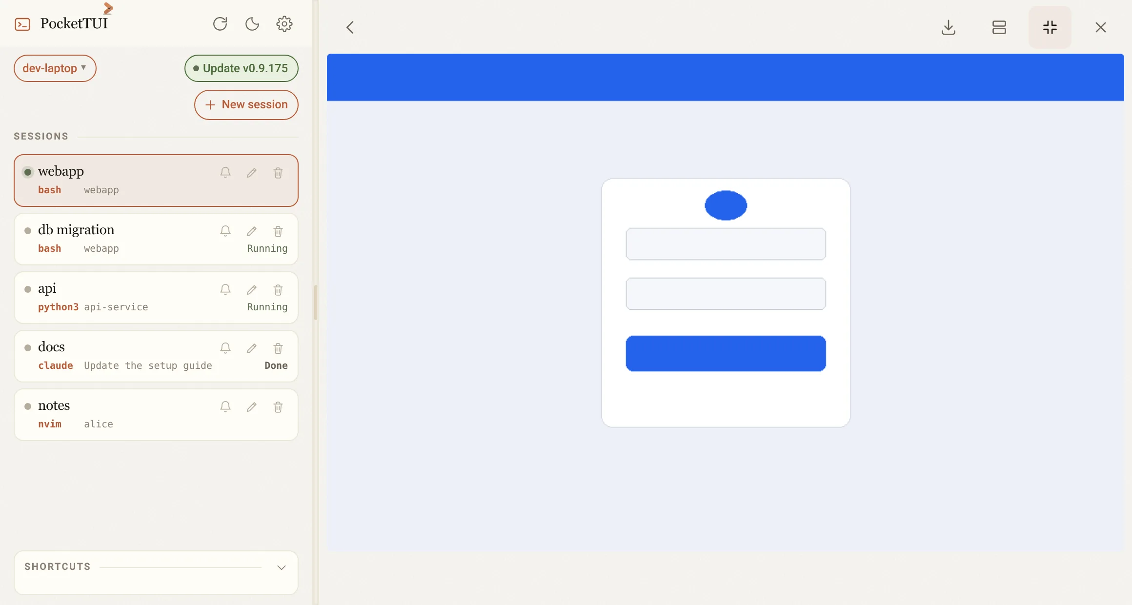 A picture opened from the file browser, with the viewer expanded over the terminal; pinch, drag or double-tap to zoom.