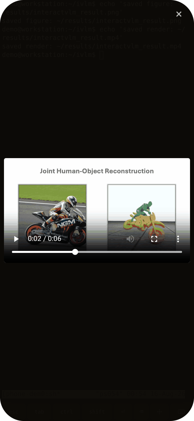 Tap-to-view videos